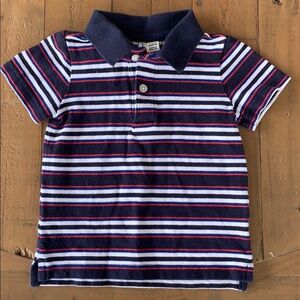 Janie and Jack Navy Striped Polo